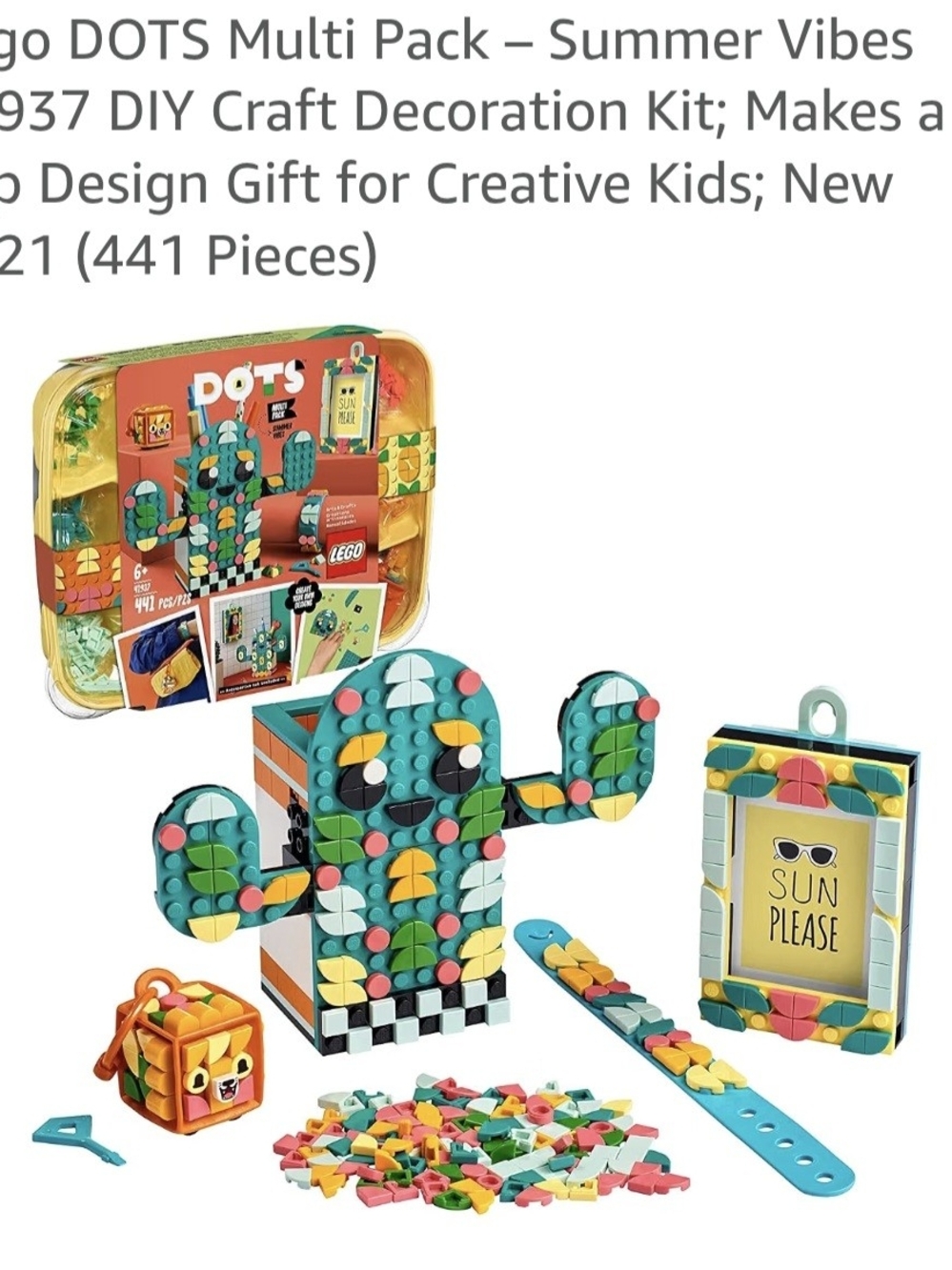Lego DOTS Turquoise Cactus & Accessory 41937